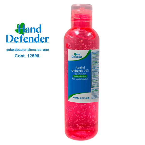 gel antibacterial por litro en botella con dispensador